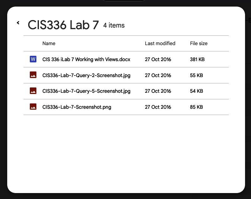 [NEW SOLN] CIS336 LAB 7 WORKING WITH VIEWS