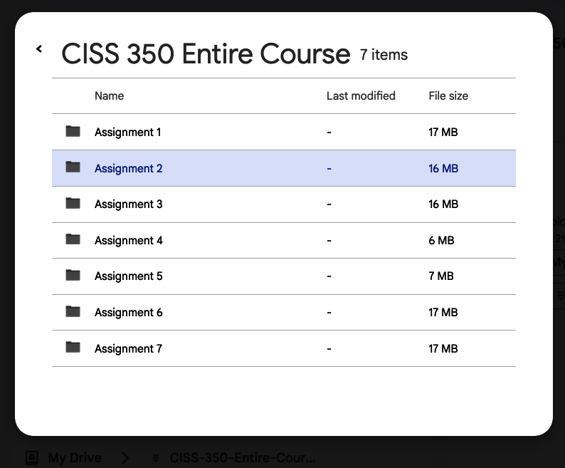 [NEW SOLN] CISS 350 ENTIRE COURSE HELP