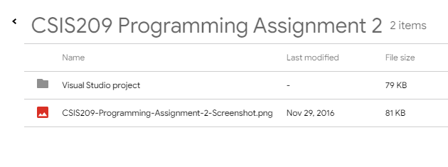 [SOLVED] CSIS 209 PROGRAMMING ASSIGNMENT 2: